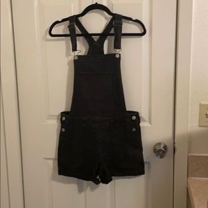 Black short overalls